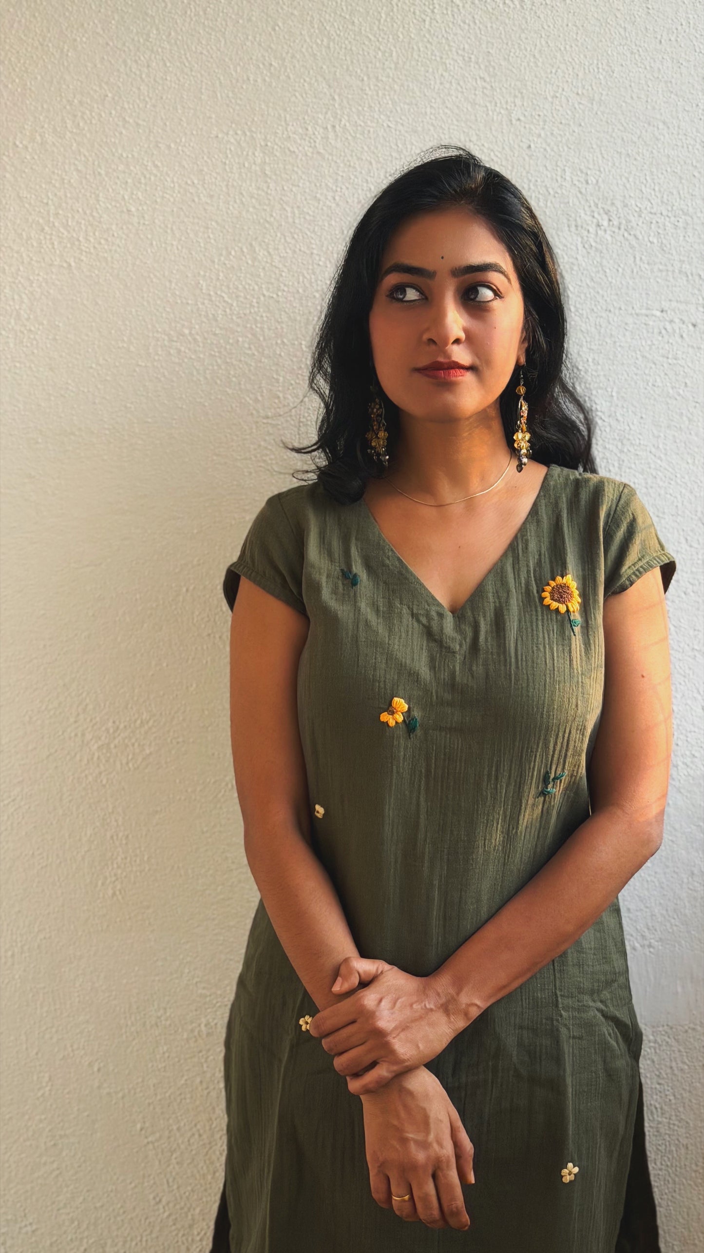 Sunlit Olive Kurti