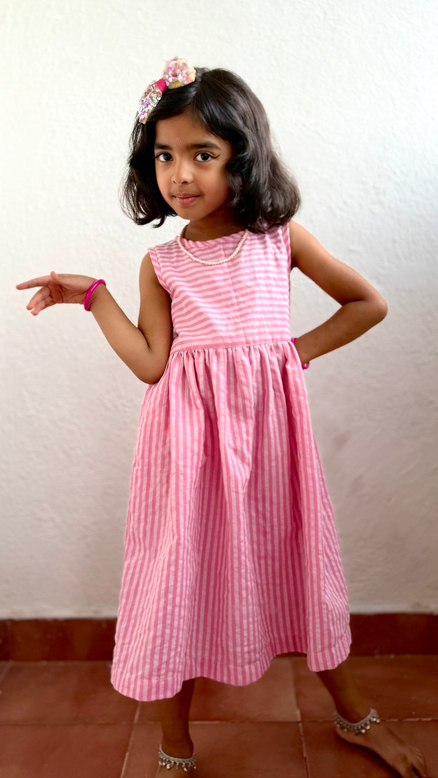 Blush Stripe Twirl Frock