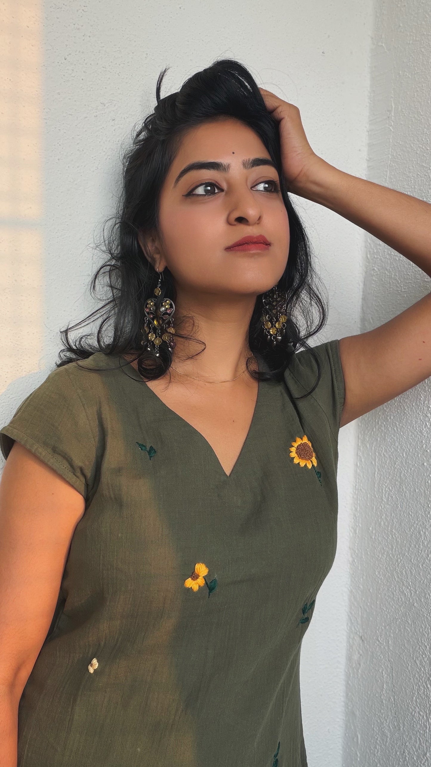 Sunlit Olive Kurti