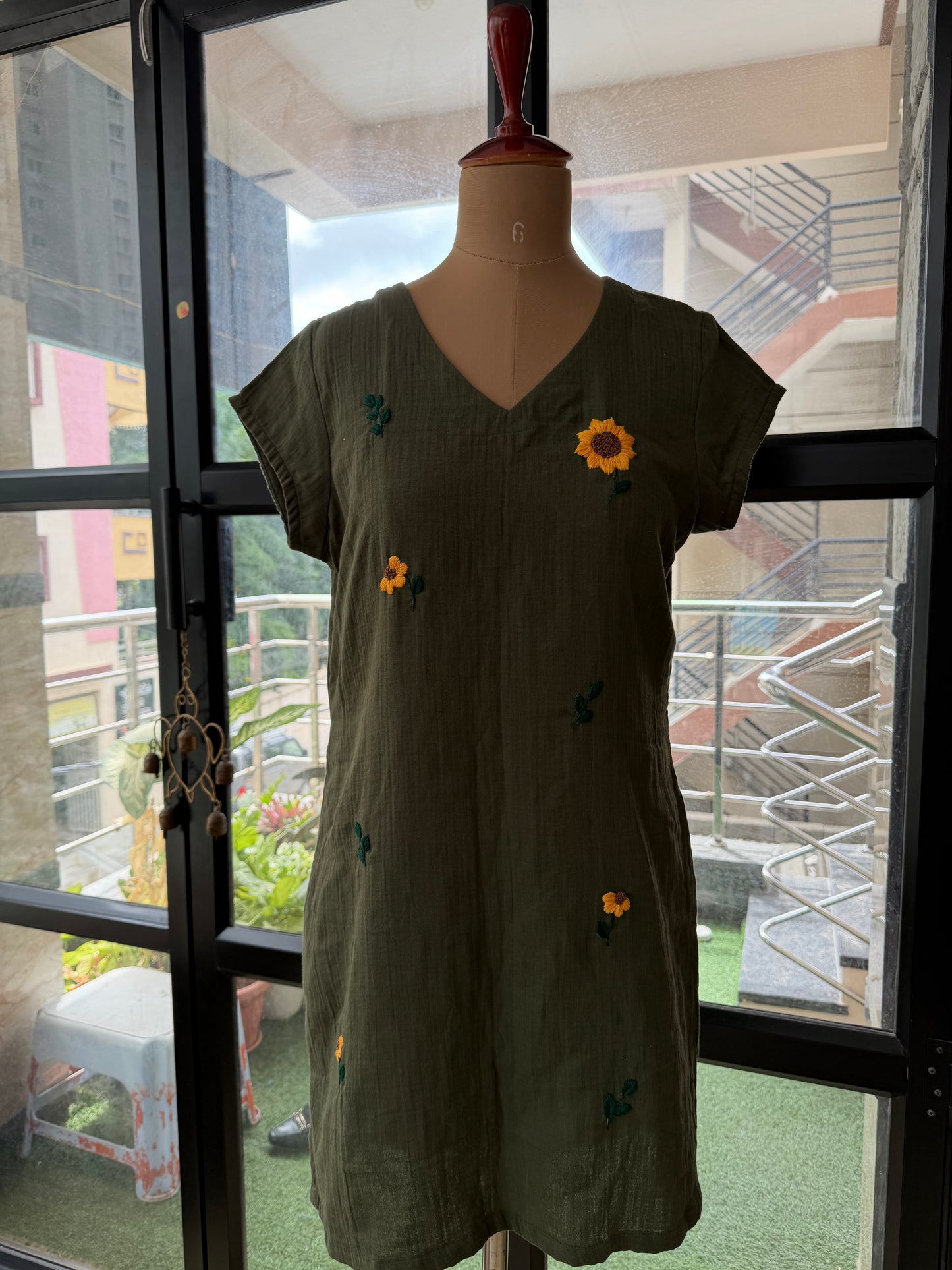 Sunlit Olive Short Kurti