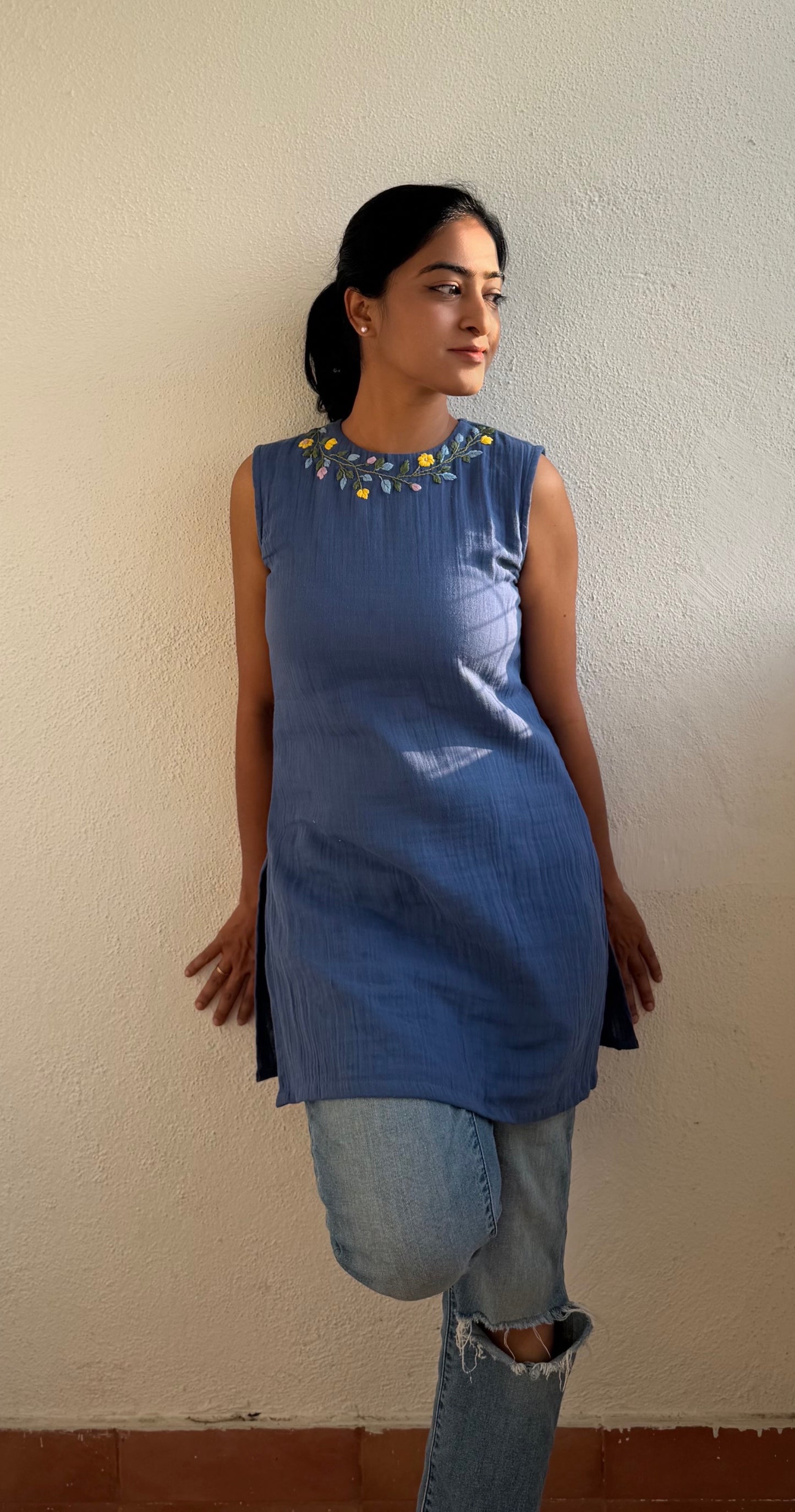 Blue meadow Tunic