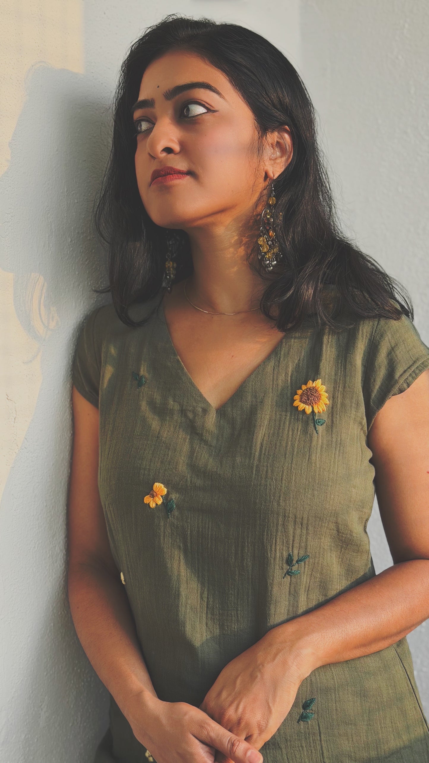 Sunlit Olive Kurti
