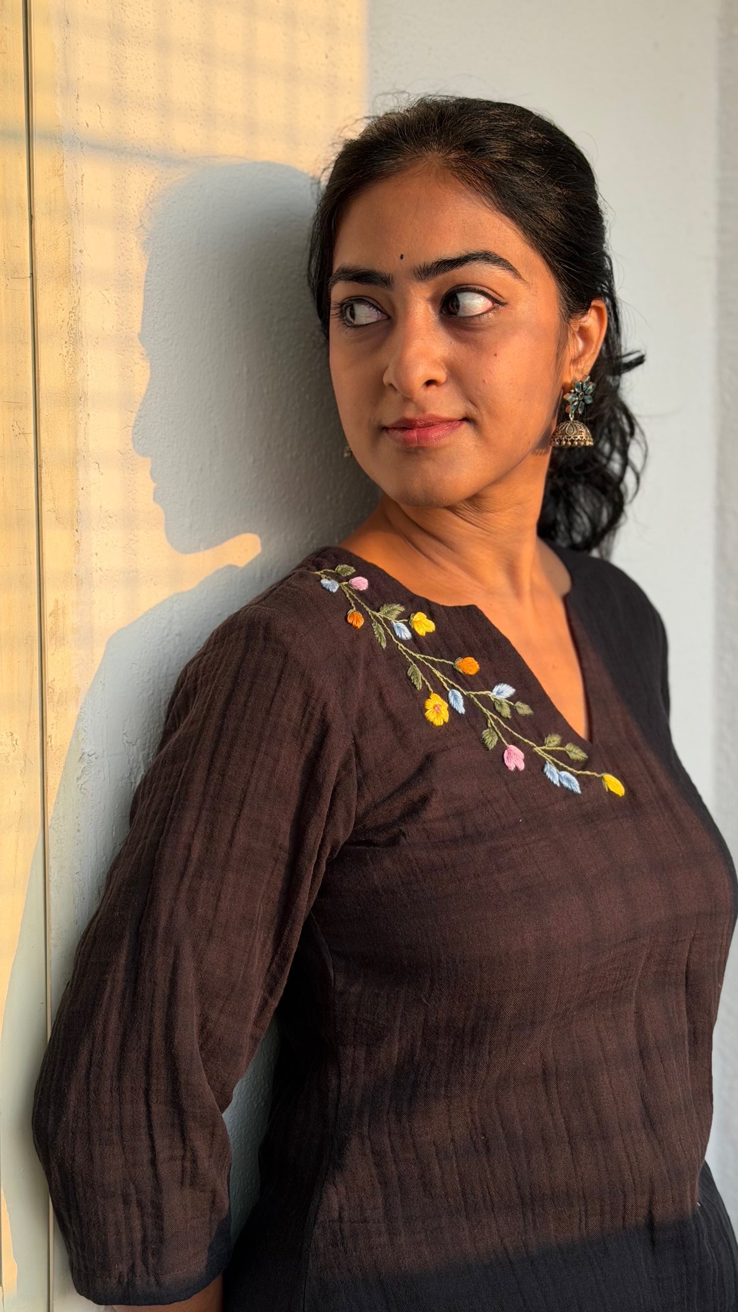 Midnight Bloom Kurti