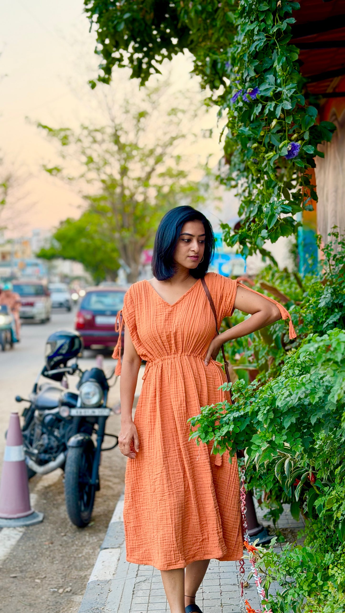 Sunset Ease Gauze Dress