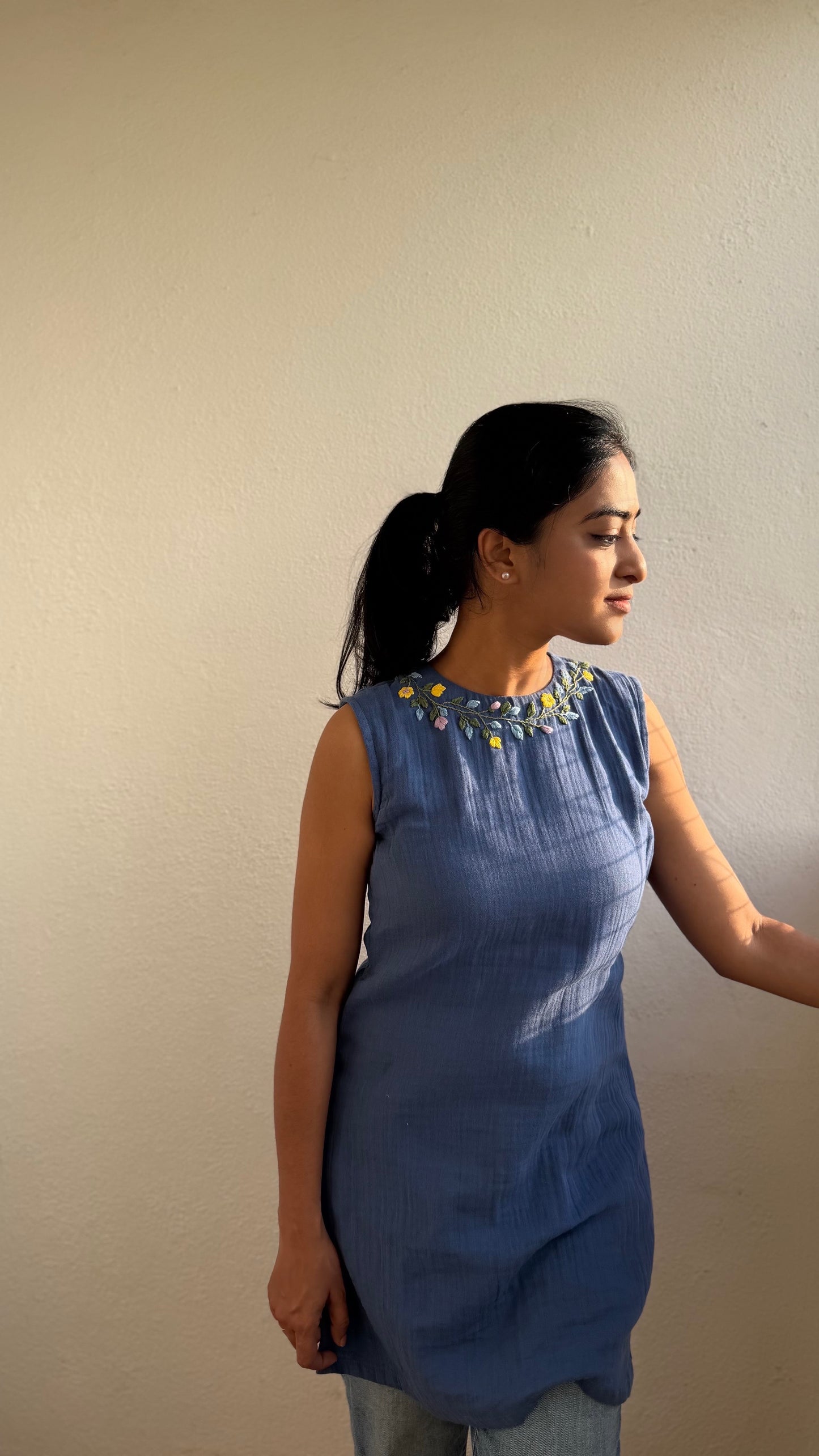 Blue meadow Tunic