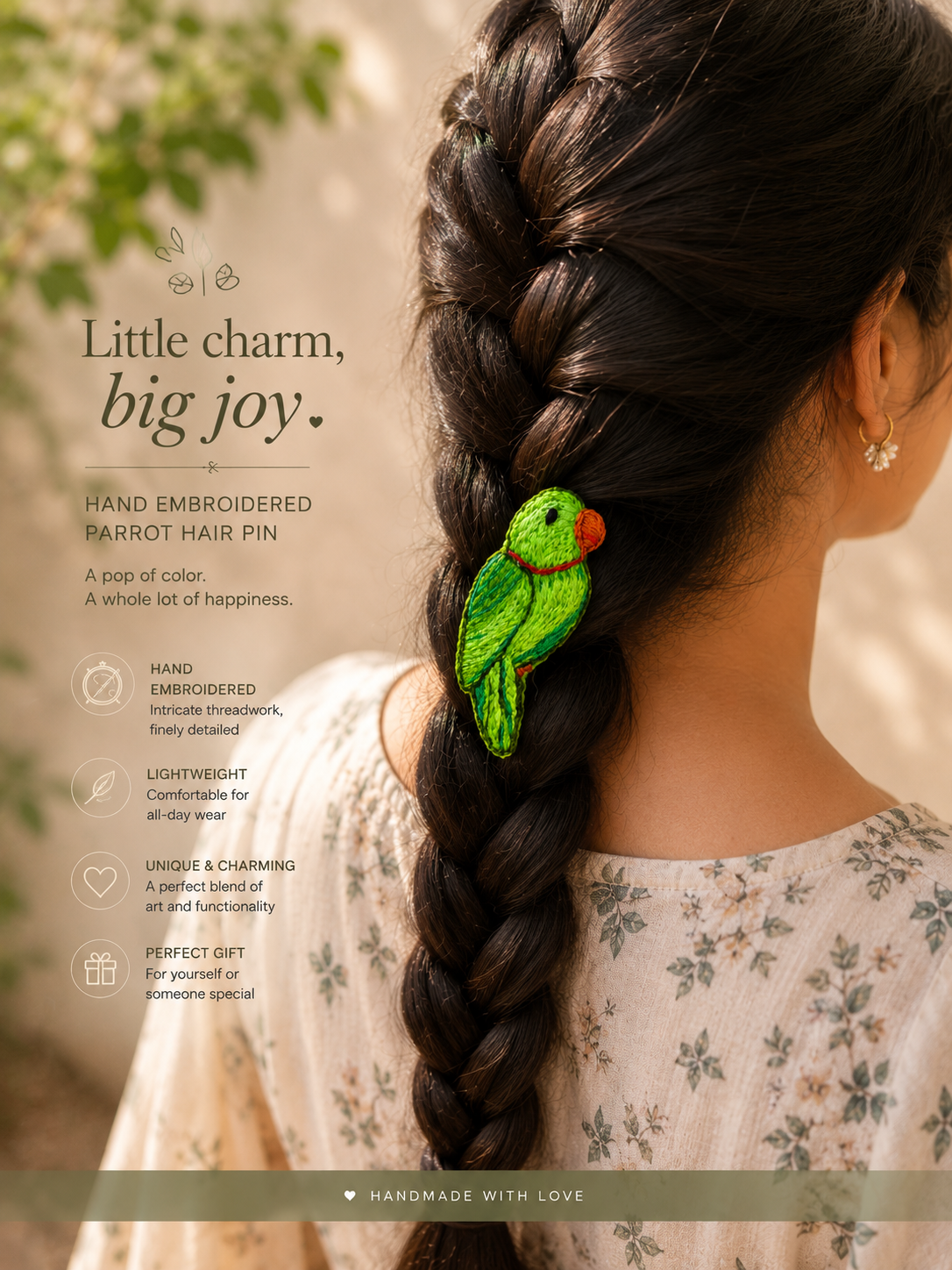 Parrot Hair Pin