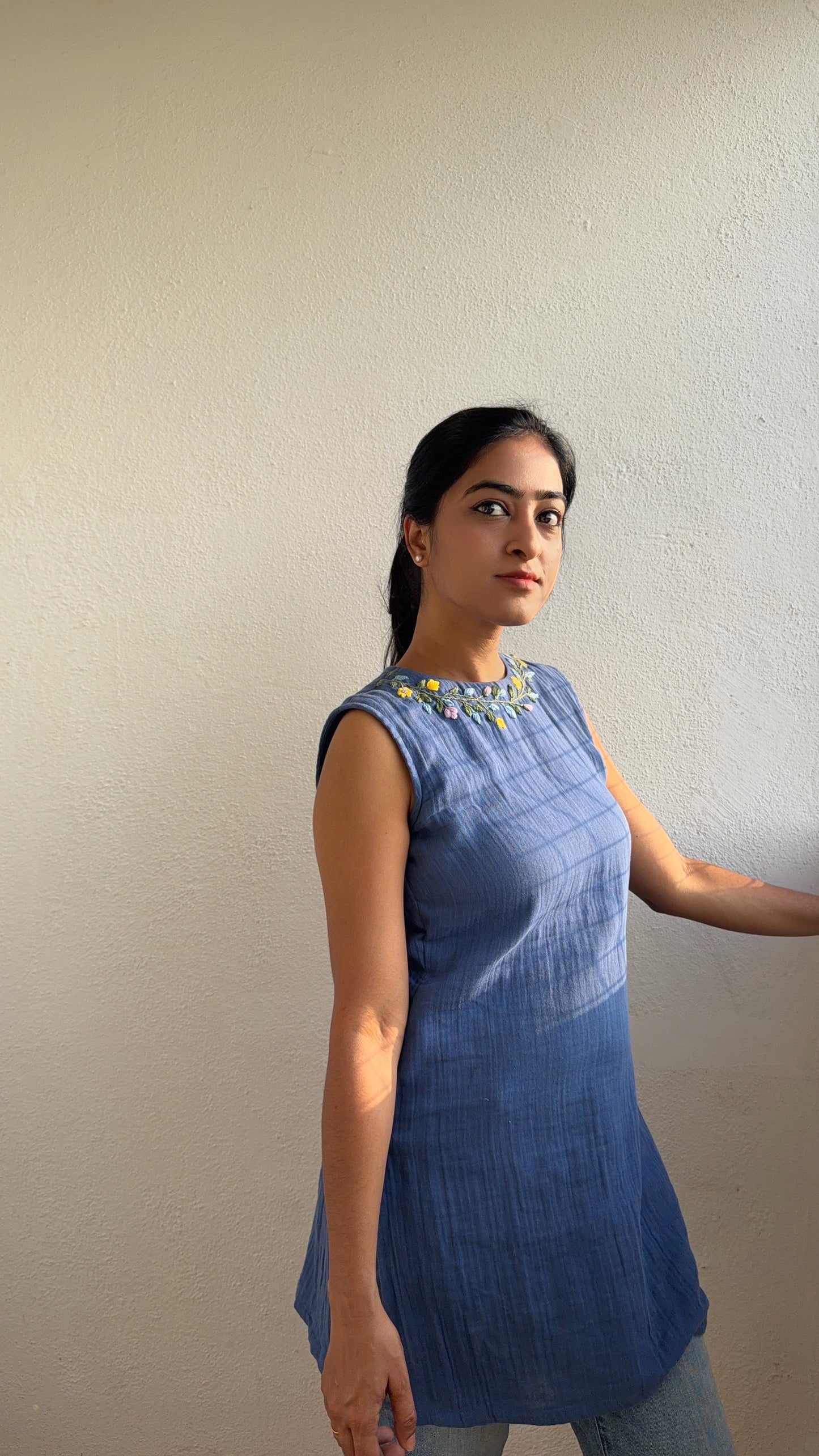 Blue meadow Tunic