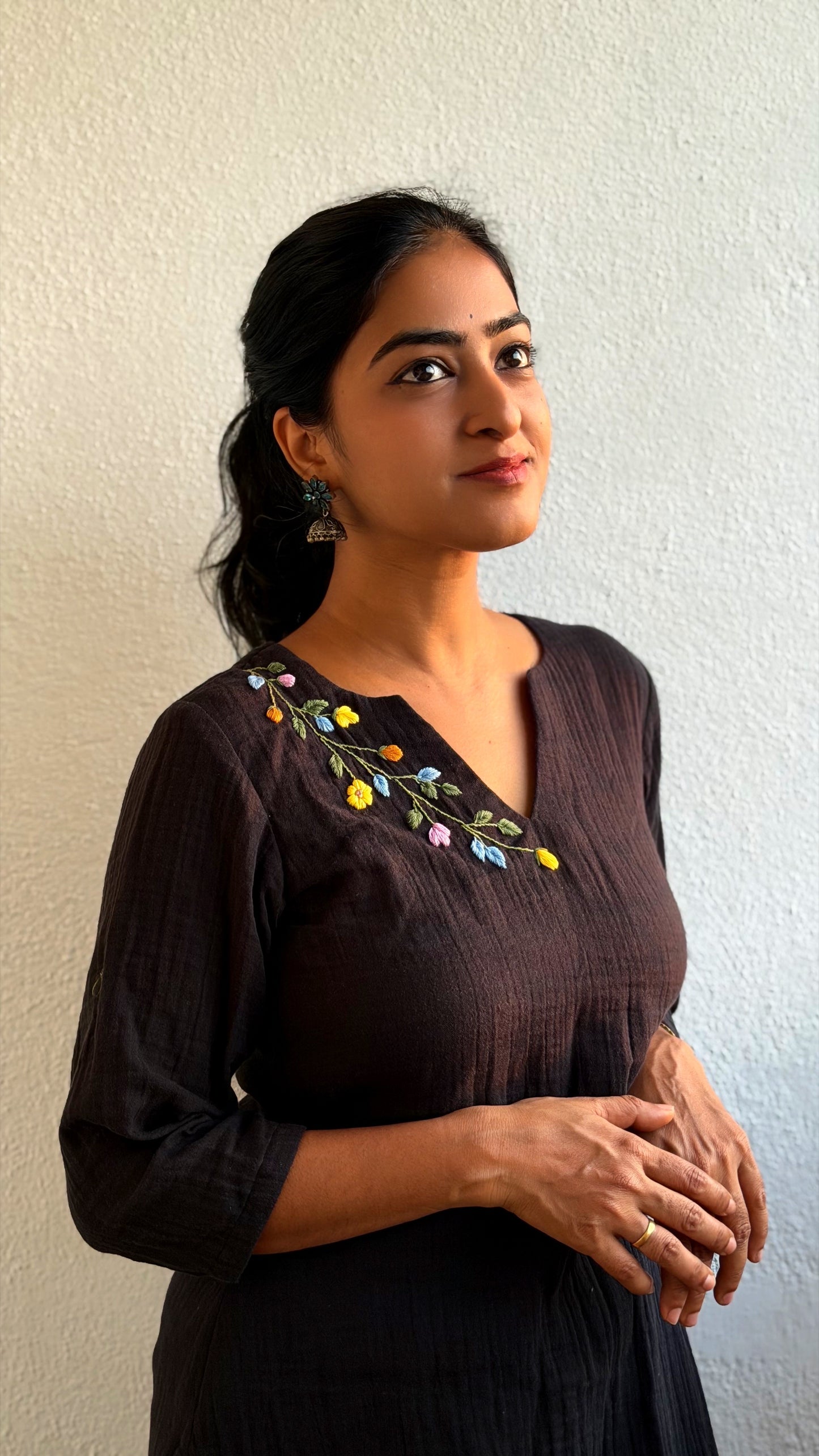 Midnight Bloom Kurti