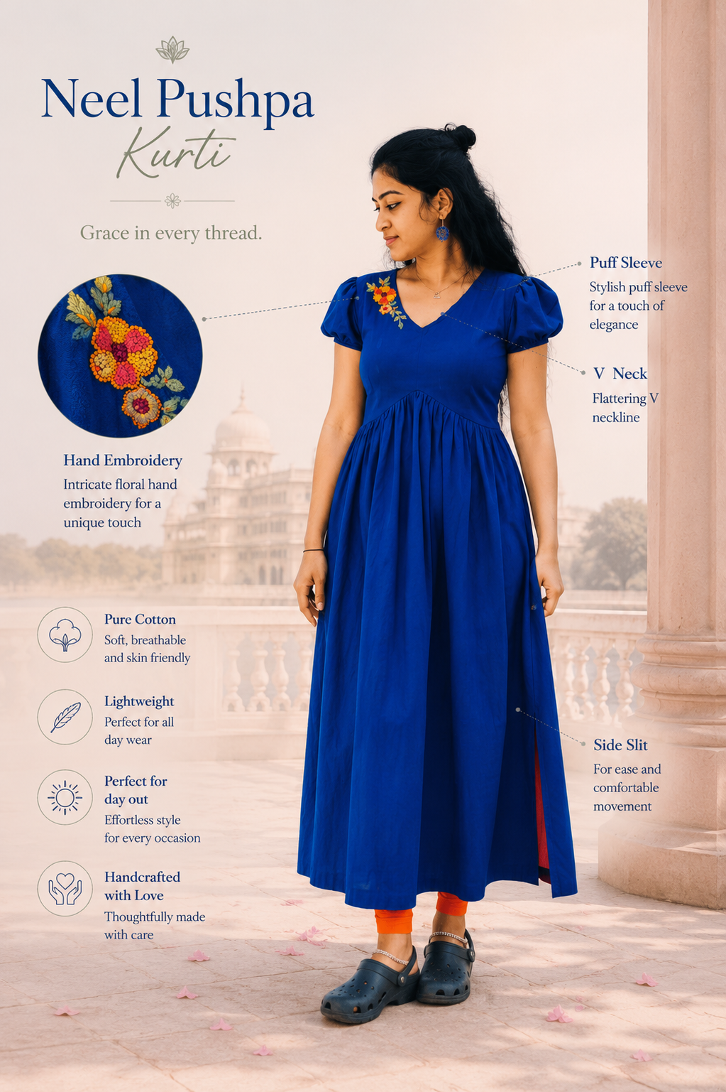Neel Pushpa Dress