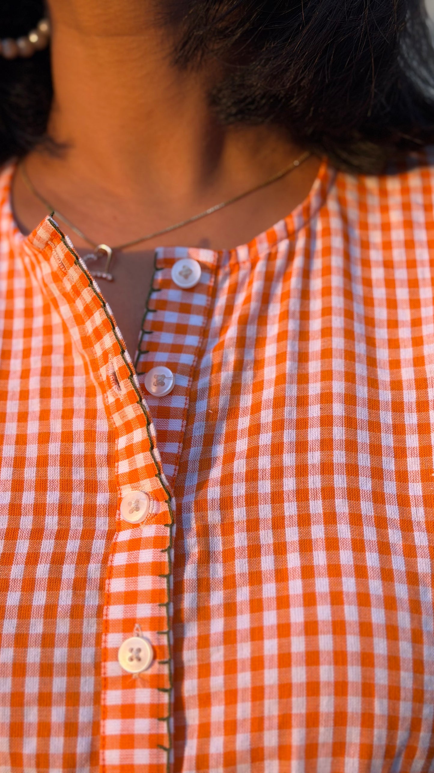 Sunlit Check Kurta Dress
