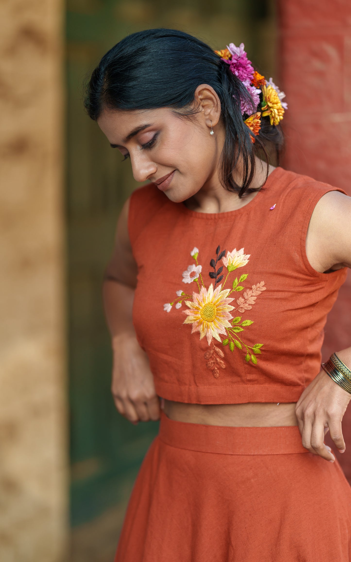 Malarvai Skirt and Top Set