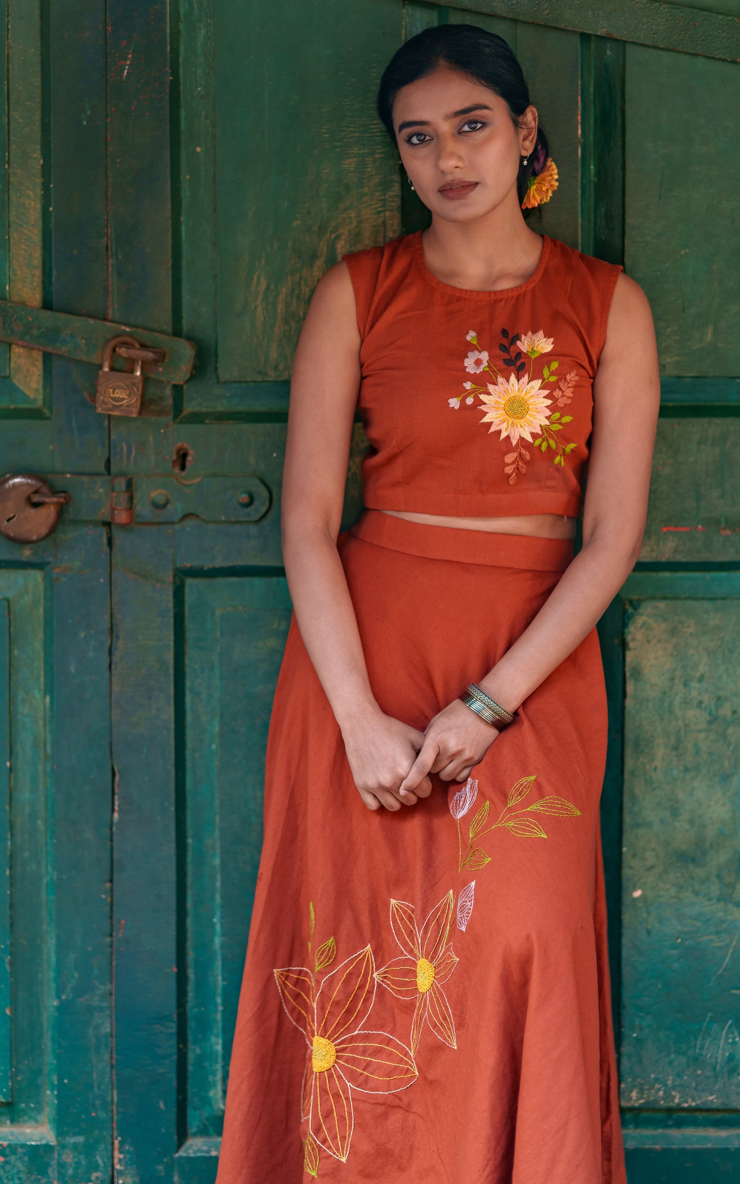 Malarvai Skirt and Top Set