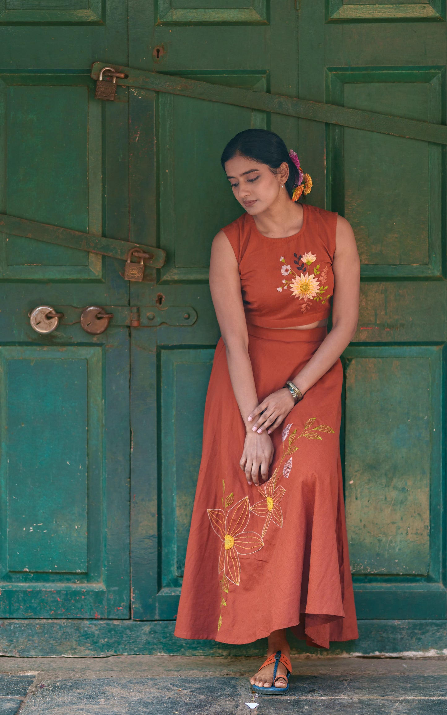 Malarvai Skirt and Top Set