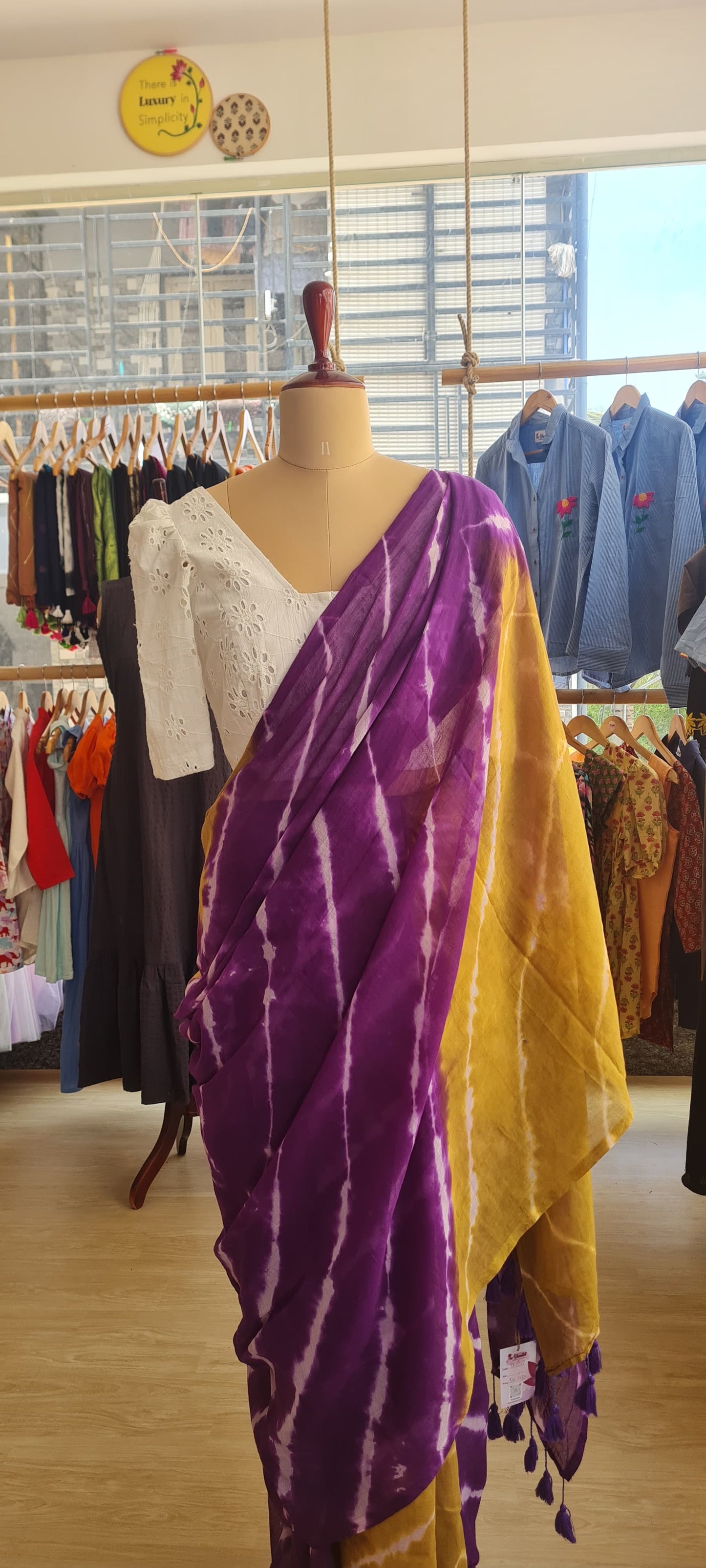 The Tie And Dye Mul Cotton Saree
