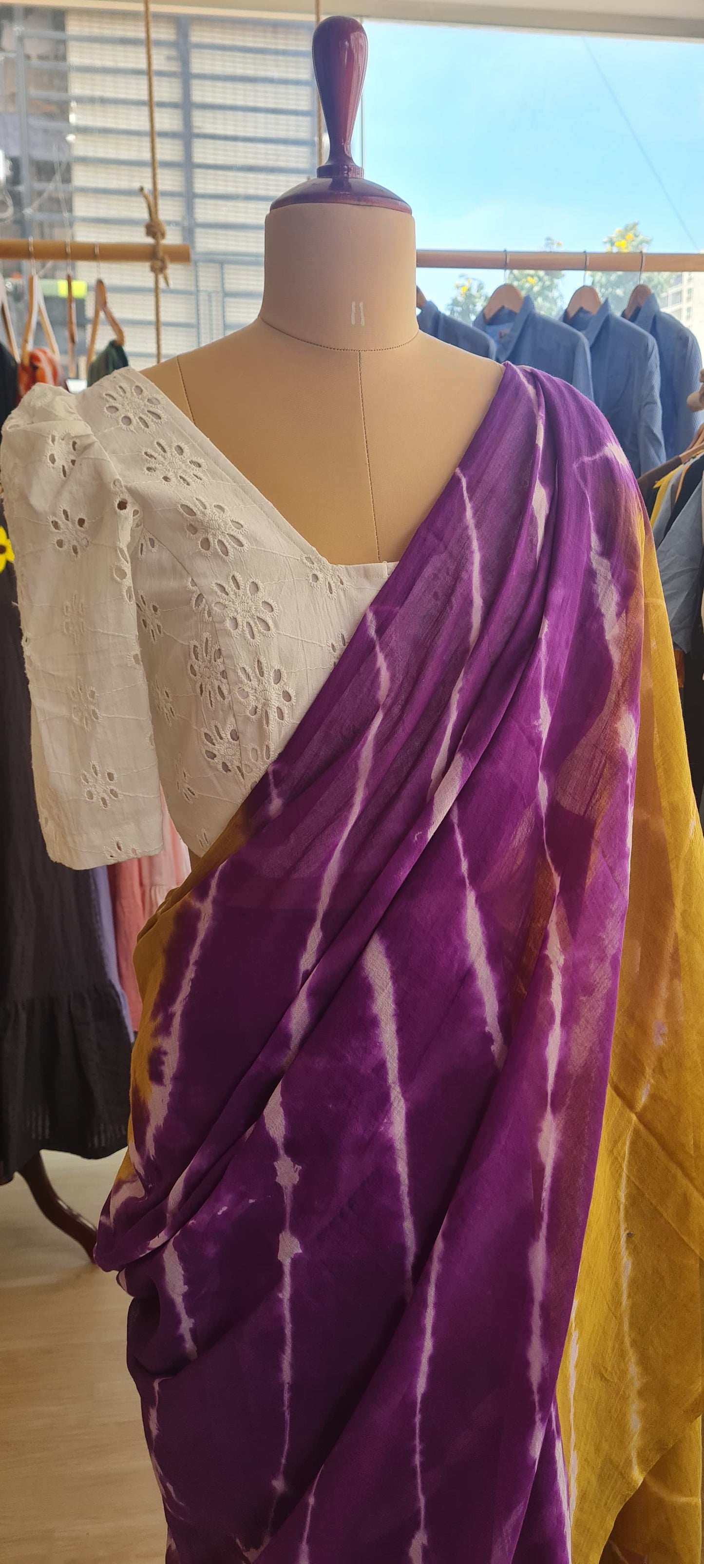 The Tie And Dye Mul Cotton Saree