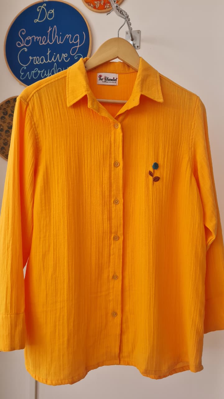 Sunshine Bloom Gauze Shirt-SH0011