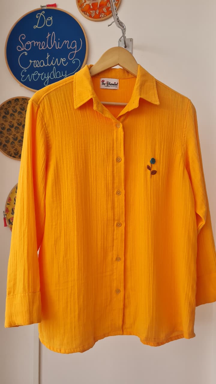 Sunshine Bloom Gauze Shirt-SH0011
