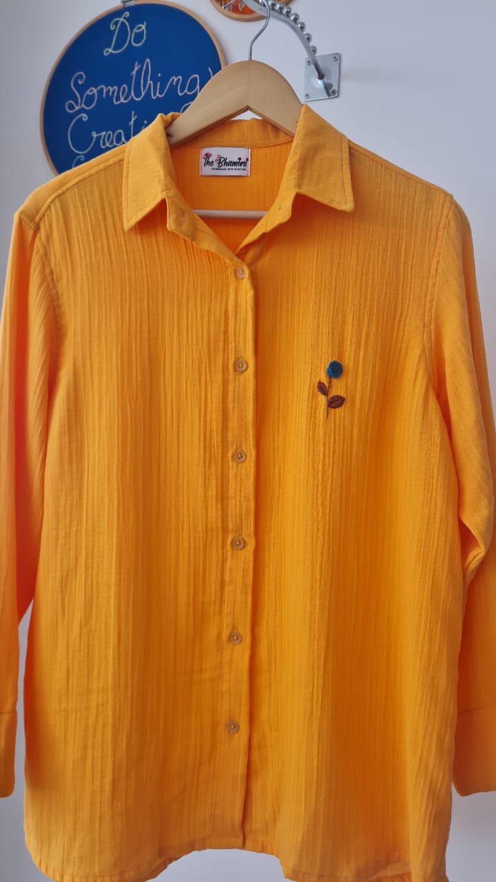 Sunshine Bloom Gauze Shirt-SH0011