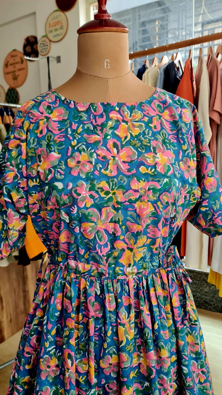 Aurora Blooms Tye Dress-FR1040