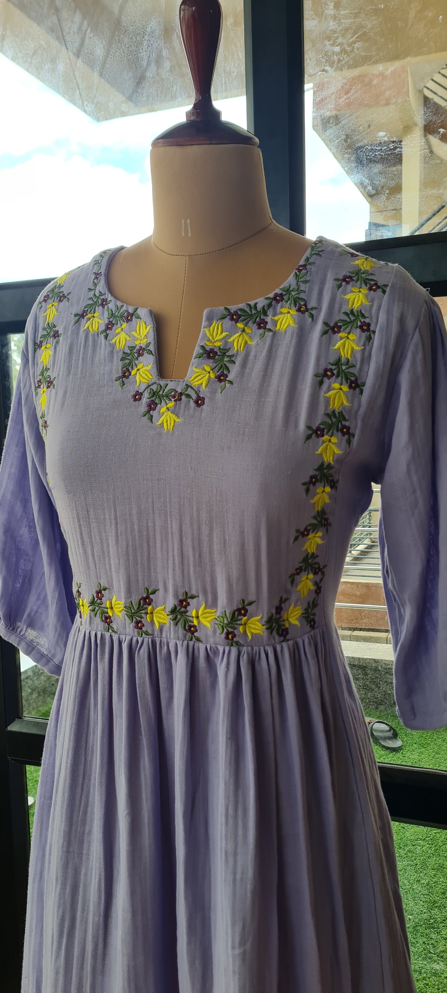 The Lavender Floral Gauze Frock
