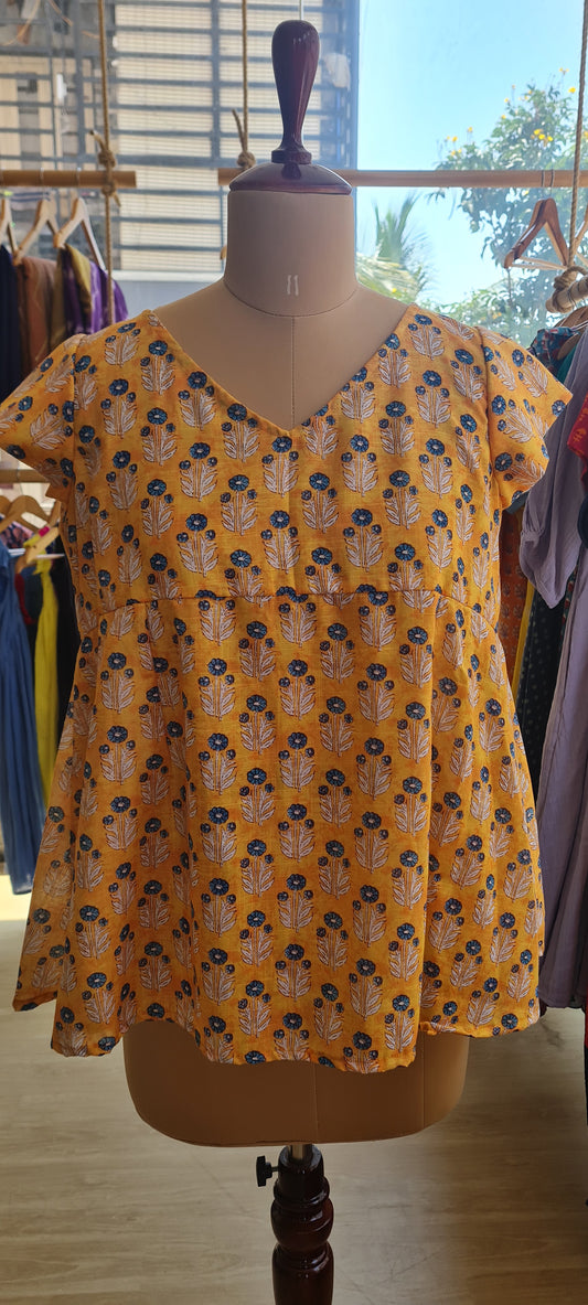 The LinenCotton Peplum Top