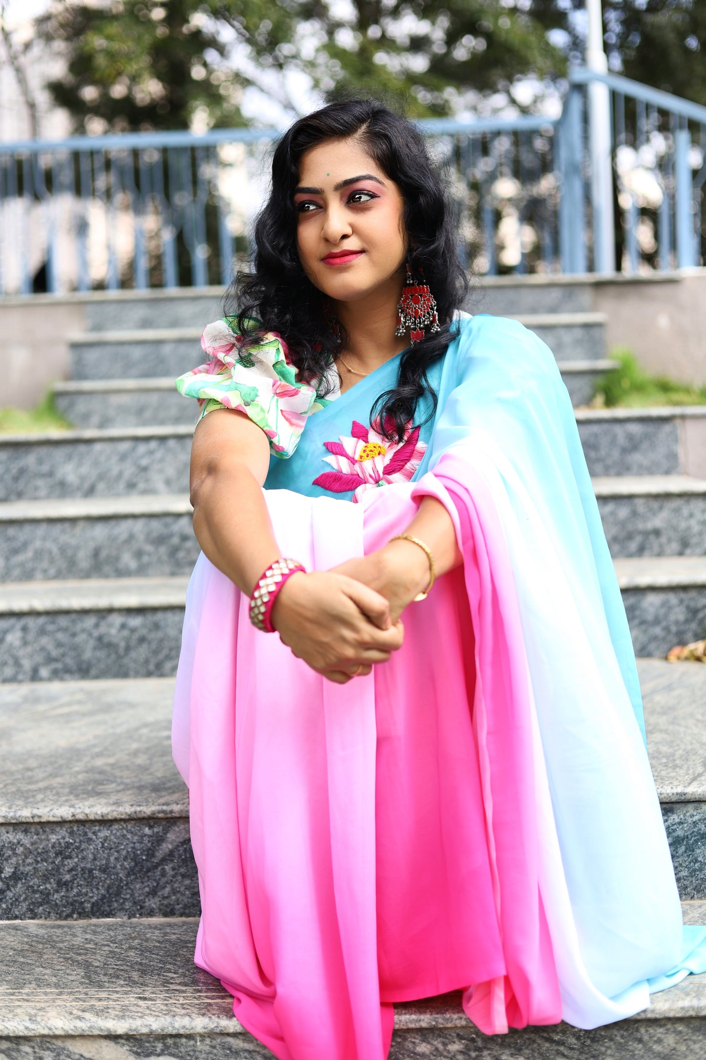 Lotus Bloom Elegance Saree