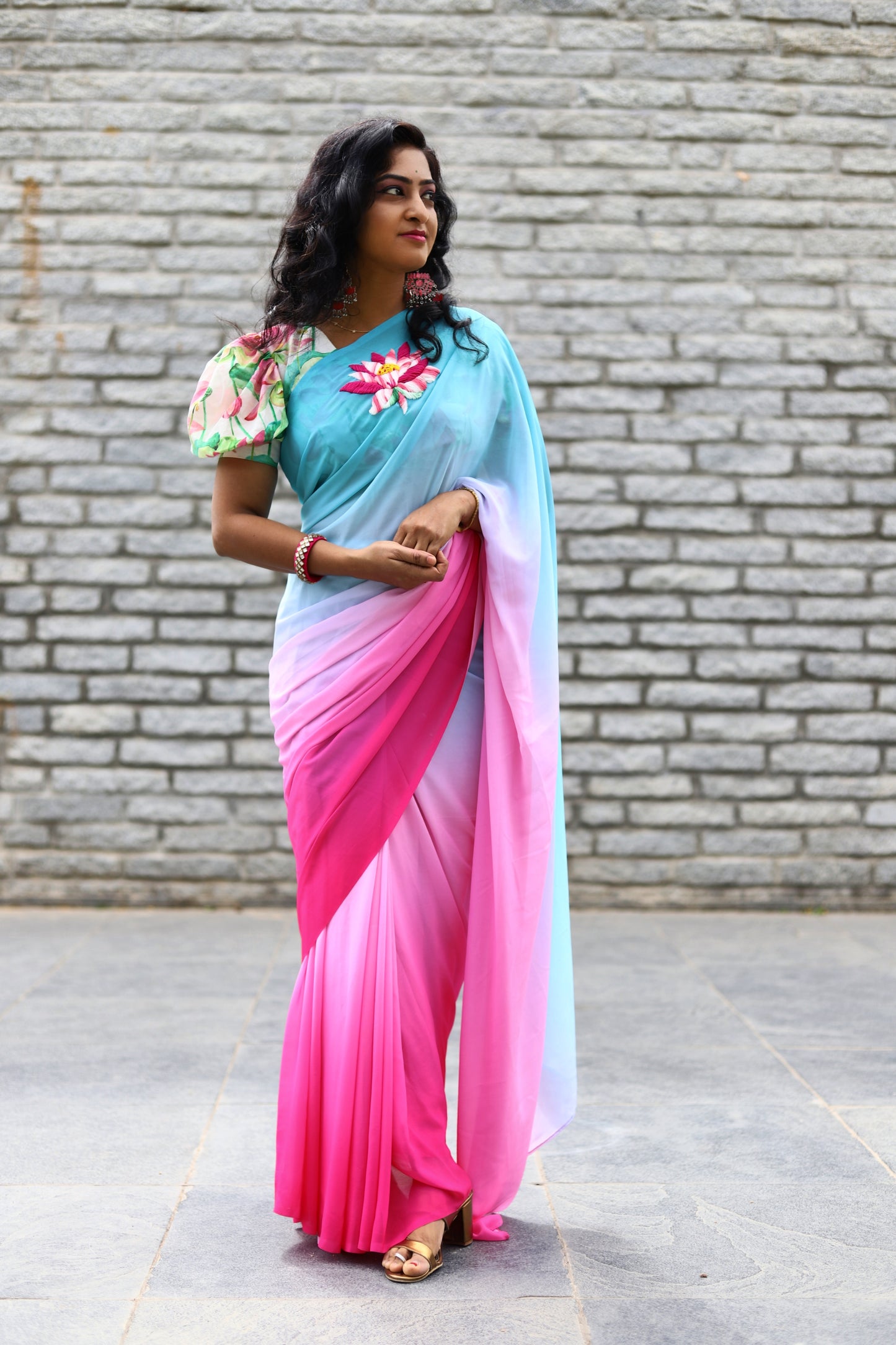 Lotus Bloom Elegance Saree