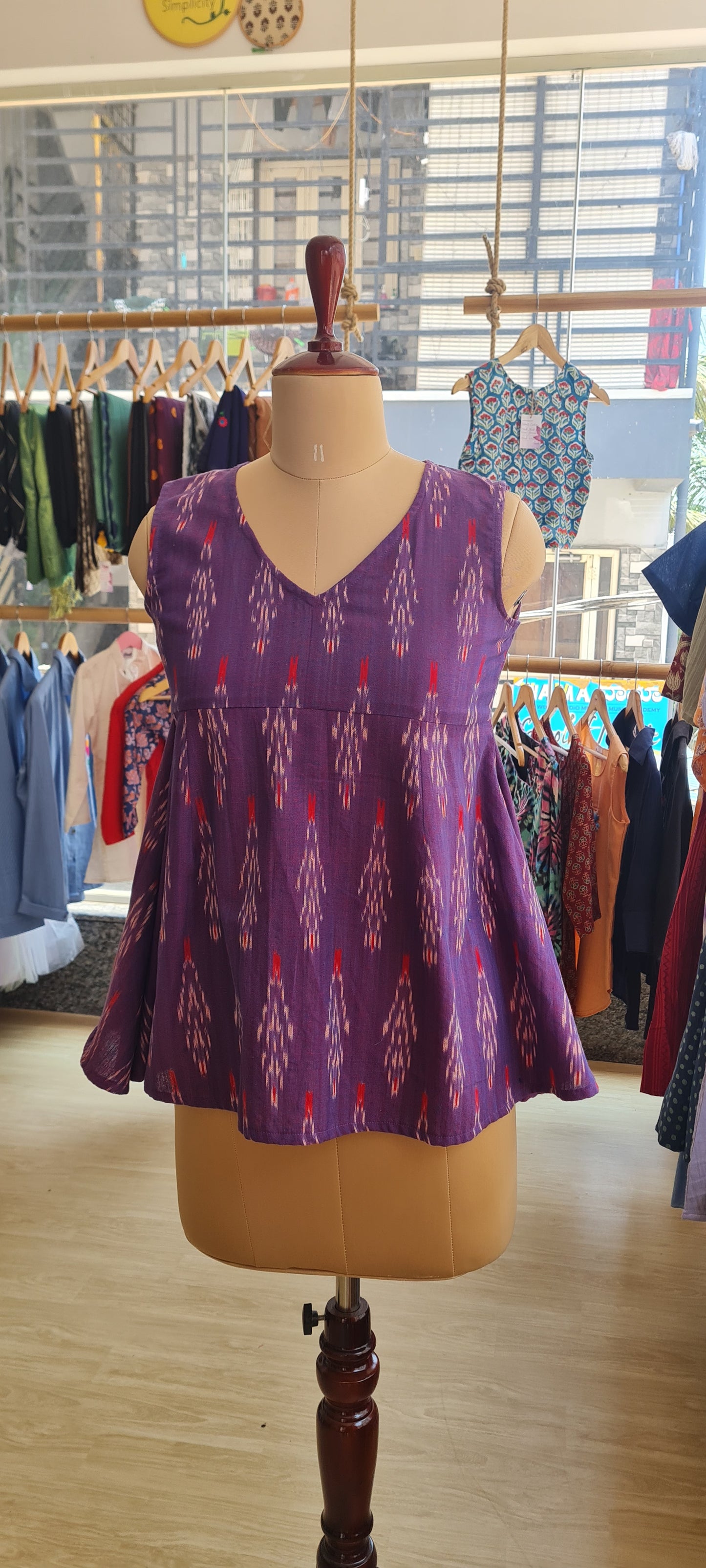 The Ikat Peplum Top
