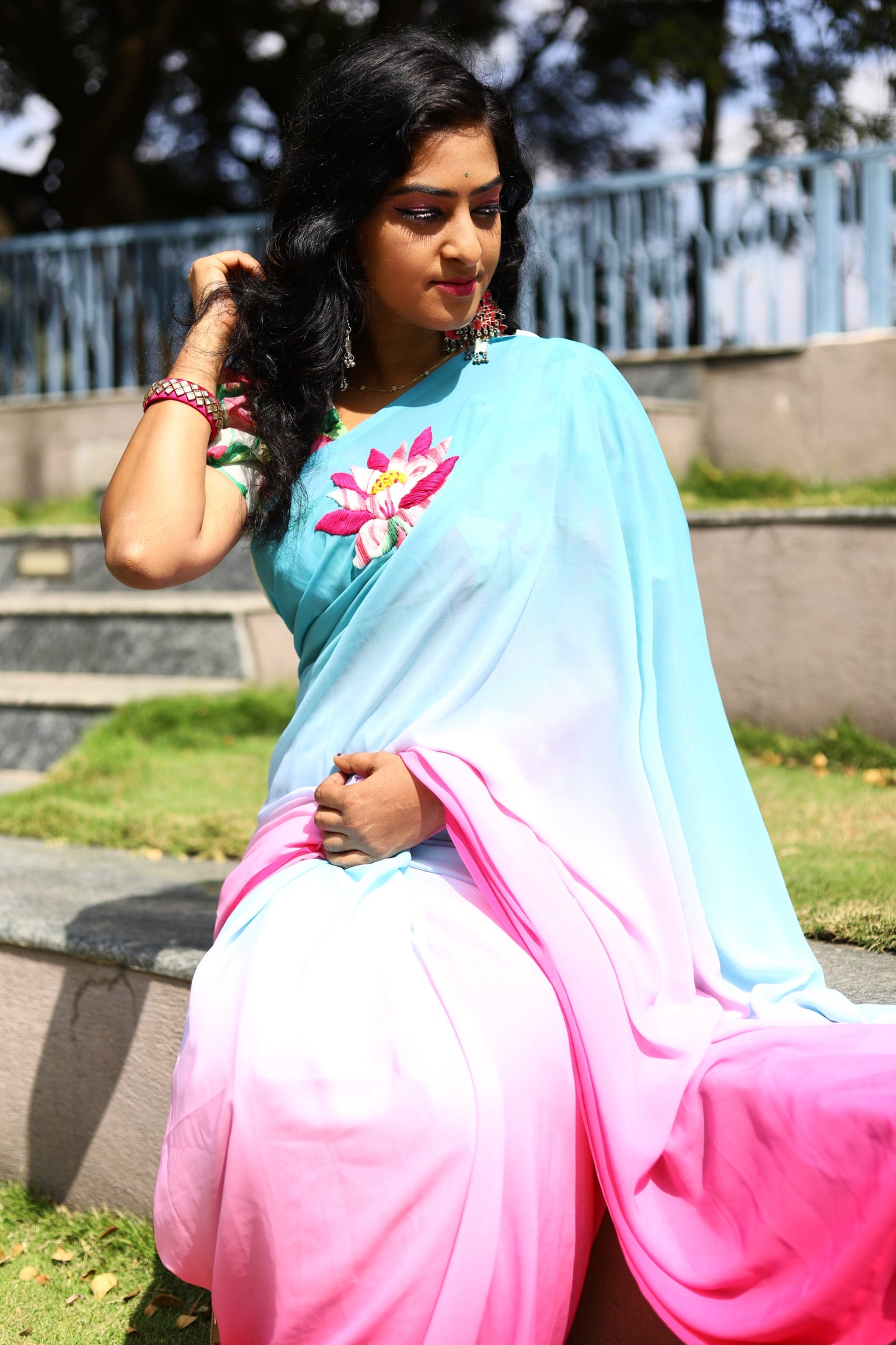Lotus Bloom Elegance Saree