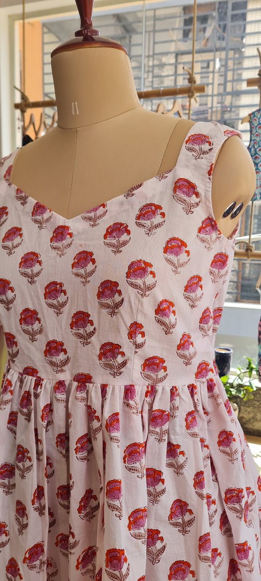The White Floral Peplum Top