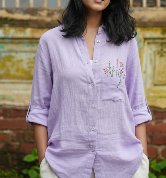Lavender Gauze Shirt