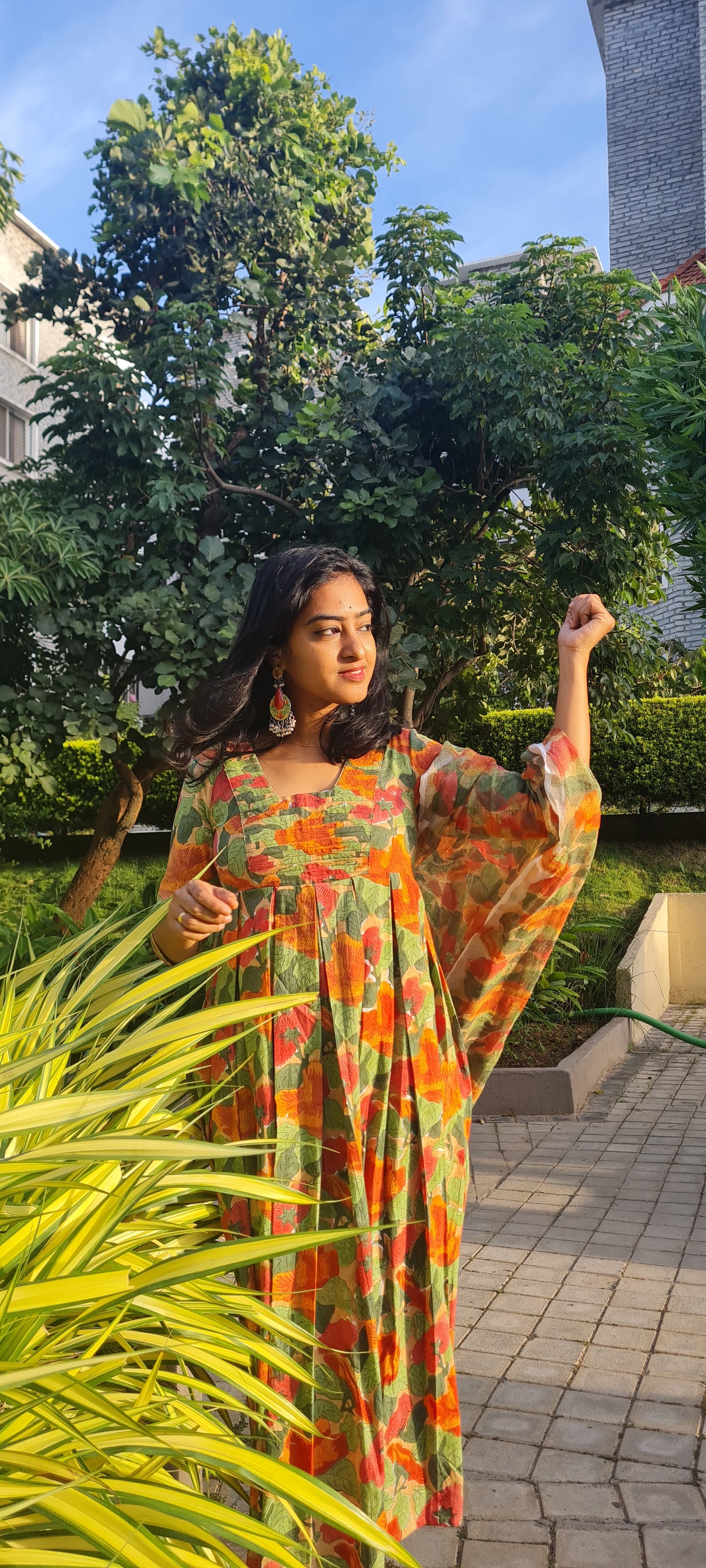 The Garden Frock with Kota Doria Dupatta