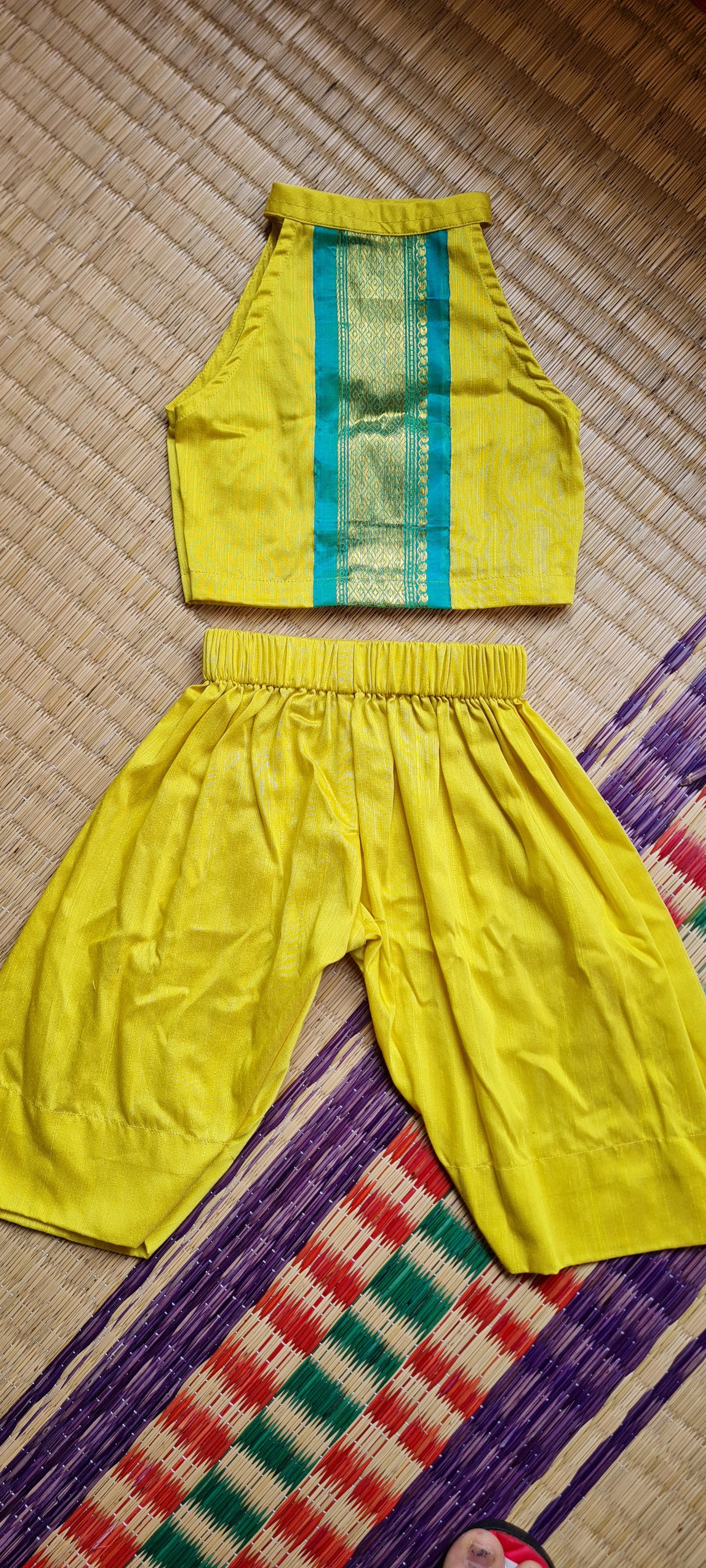 Unveil the Magic of Kanchipuram :Dhothi with crop top
