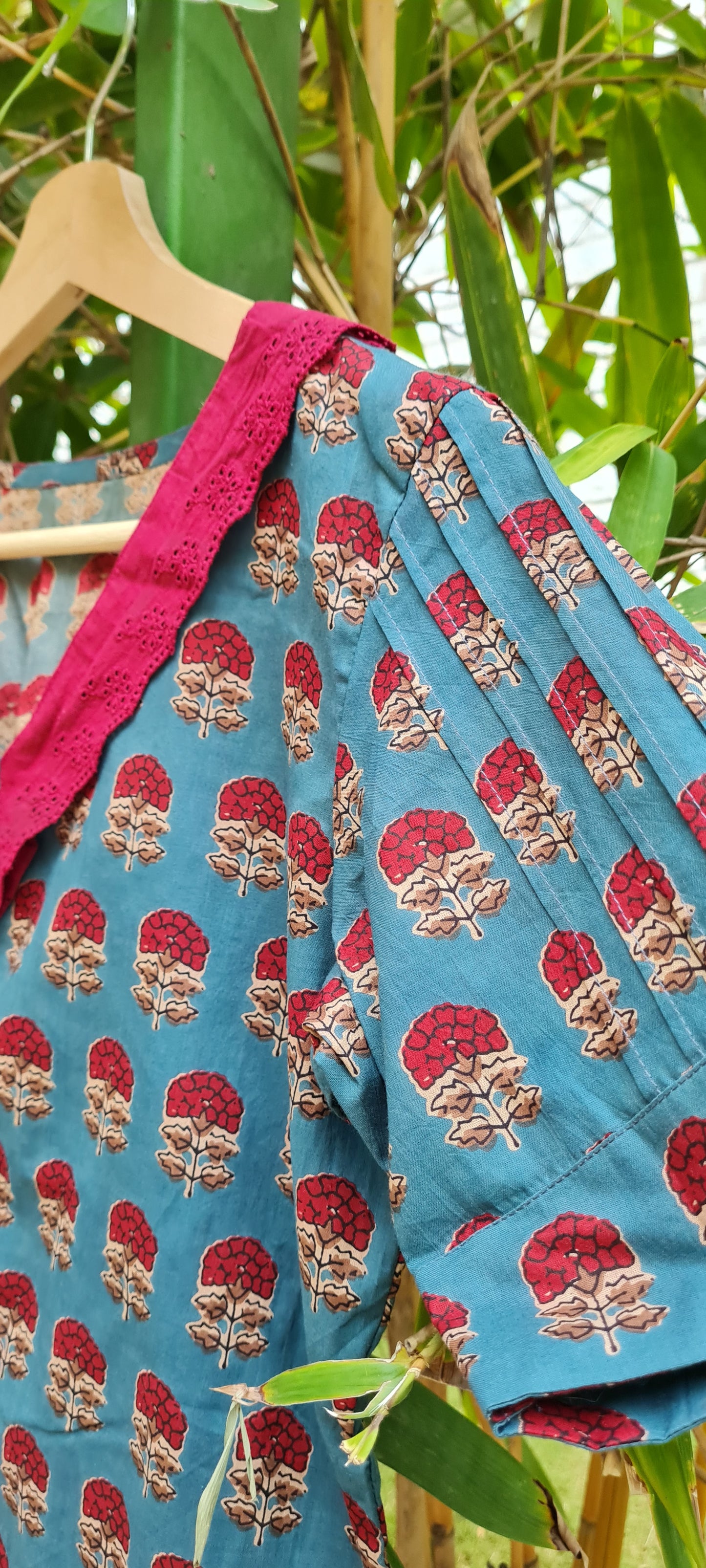 Block printed Short Top TP0001