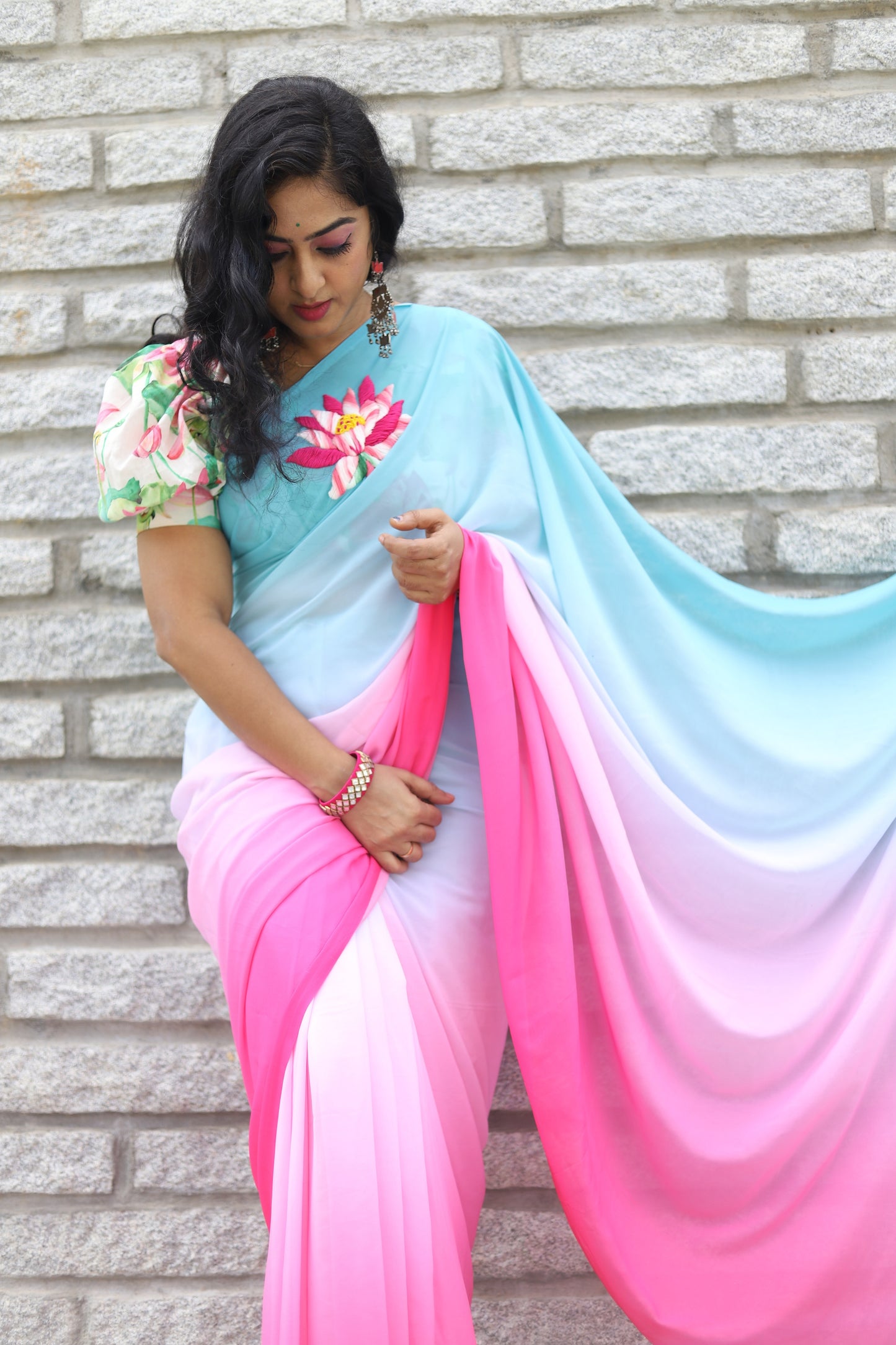 Lotus Bloom Elegance Saree