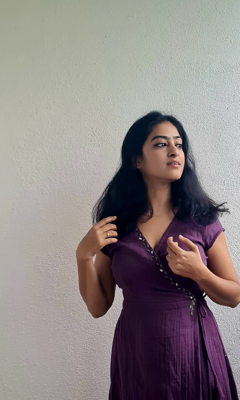 Wine Whisper Wrap dress (FR1008)